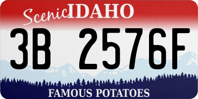 ID license plate 3B2576F