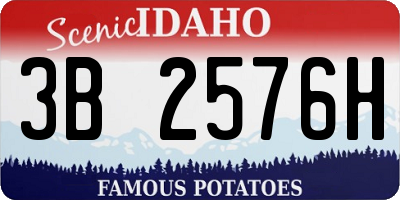 ID license plate 3B2576H