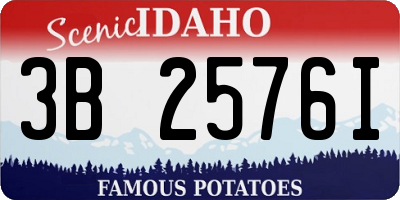 ID license plate 3B2576I
