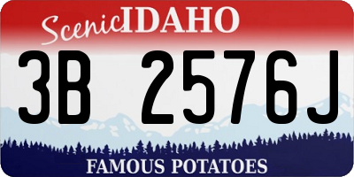 ID license plate 3B2576J