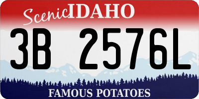 ID license plate 3B2576L