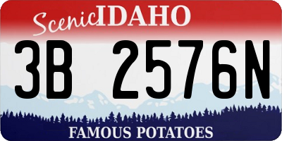 ID license plate 3B2576N