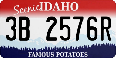 ID license plate 3B2576R
