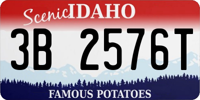 ID license plate 3B2576T