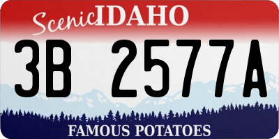 ID license plate 3B2577A
