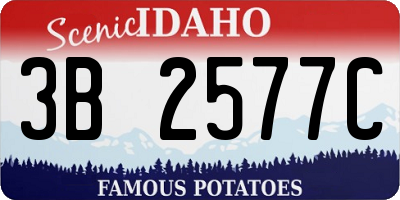 ID license plate 3B2577C