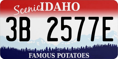 ID license plate 3B2577E