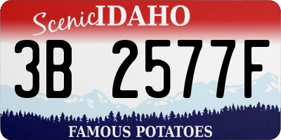 ID license plate 3B2577F