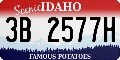 ID license plate 3B2577H