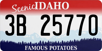 ID license plate 3B2577O