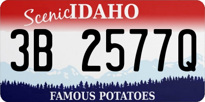 ID license plate 3B2577Q