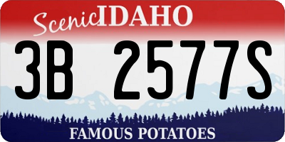 ID license plate 3B2577S
