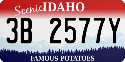 ID license plate 3B2577Y