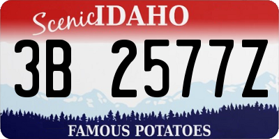 ID license plate 3B2577Z