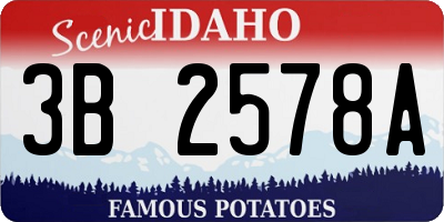 ID license plate 3B2578A