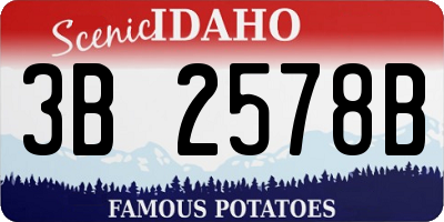 ID license plate 3B2578B