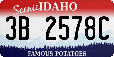 ID license plate 3B2578C