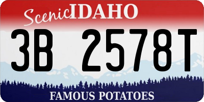 ID license plate 3B2578T