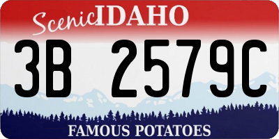 ID license plate 3B2579C