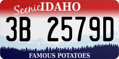 ID license plate 3B2579D