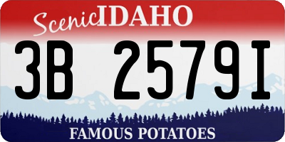ID license plate 3B2579I