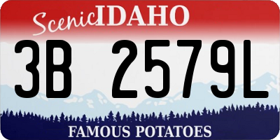 ID license plate 3B2579L