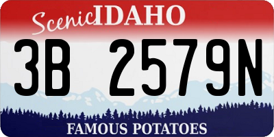 ID license plate 3B2579N