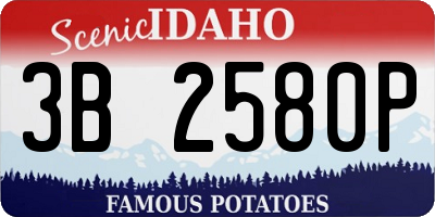 ID license plate 3B2580P