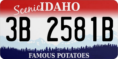 ID license plate 3B2581B