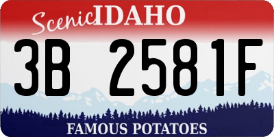 ID license plate 3B2581F