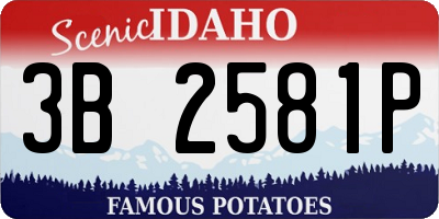 ID license plate 3B2581P