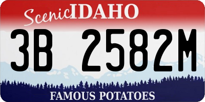 ID license plate 3B2582M