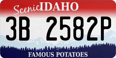 ID license plate 3B2582P