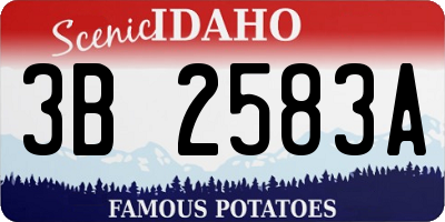 ID license plate 3B2583A