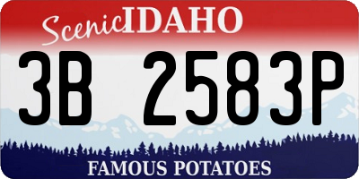 ID license plate 3B2583P