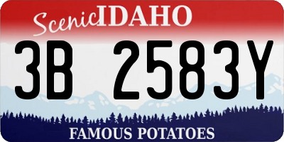 ID license plate 3B2583Y