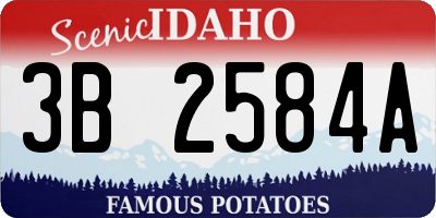 ID license plate 3B2584A