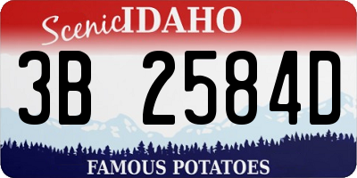 ID license plate 3B2584D