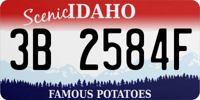 ID license plate 3B2584F
