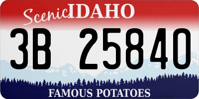 ID license plate 3B2584O