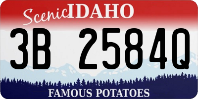 ID license plate 3B2584Q