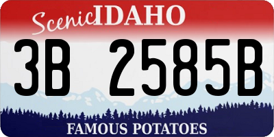 ID license plate 3B2585B