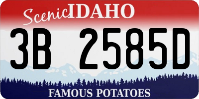 ID license plate 3B2585D