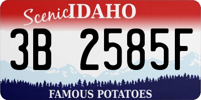 ID license plate 3B2585F
