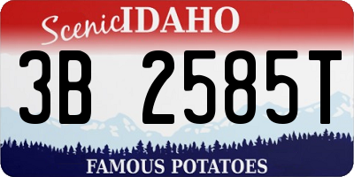 ID license plate 3B2585T
