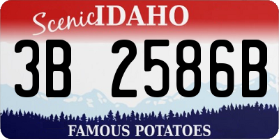 ID license plate 3B2586B