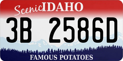 ID license plate 3B2586D