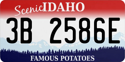 ID license plate 3B2586E
