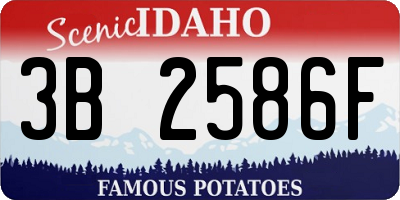 ID license plate 3B2586F