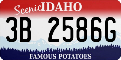 ID license plate 3B2586G